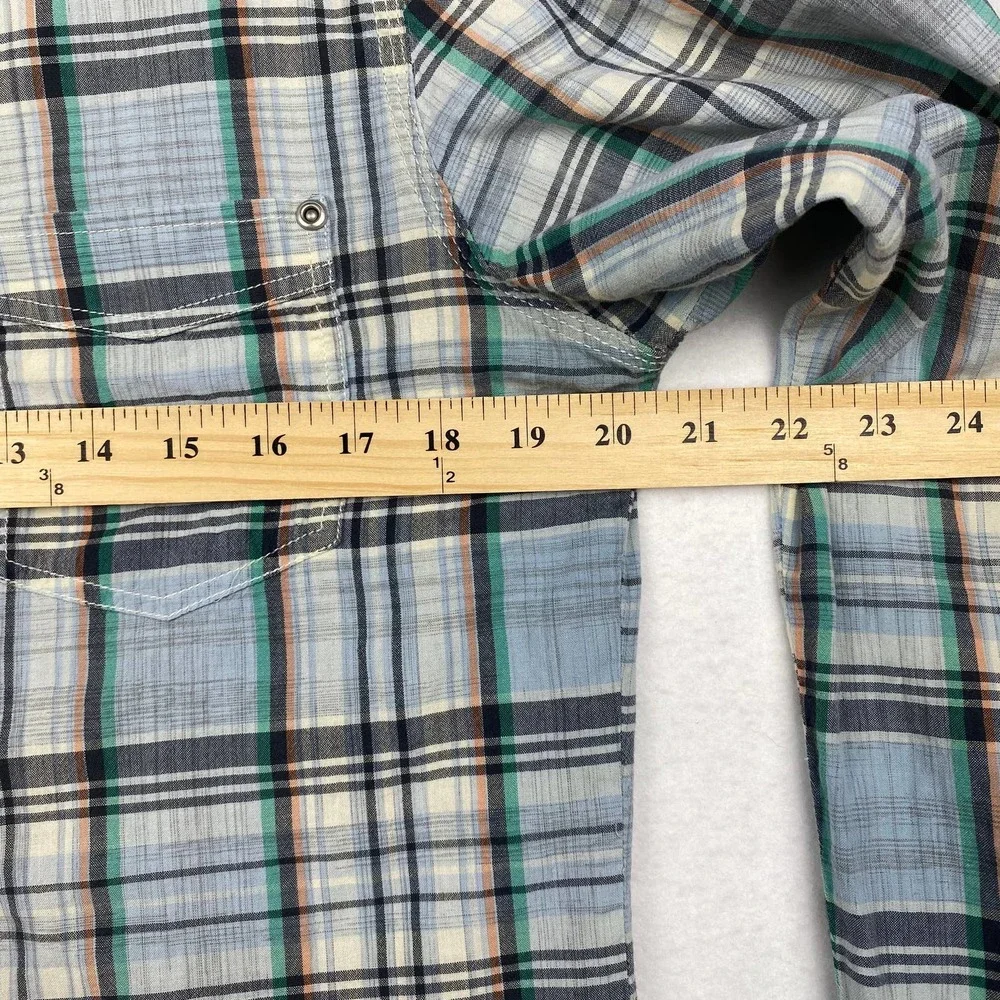 G.H.Bass & Co. Men's Size M Fitted Plaid Long Sleeve Button Down Shirt Cotton - Picture 5 of 8